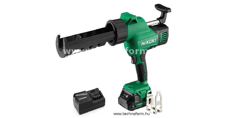 hikoki ac18dawpz akkus kinyomópisztoly 400ml tartállyal 18v 2x2,0ah akkuval és töltővel