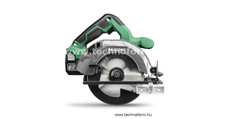hikoki c1806dumwpz akkumulátoros körfűrész 165mm, 18v 2x5ah-s akkuval és töltővel, hitbox-ban