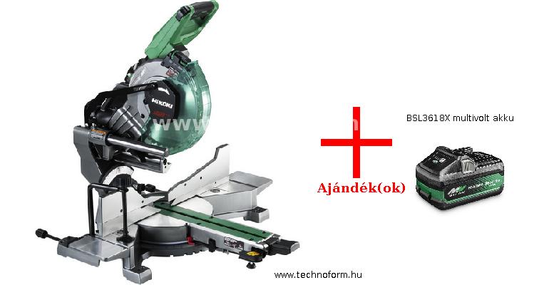 hikoki c3610drawaz akkus gérvágó 255mm 36v 2x4,0ah multivolt akkuval + bsl3618x multivolt akku