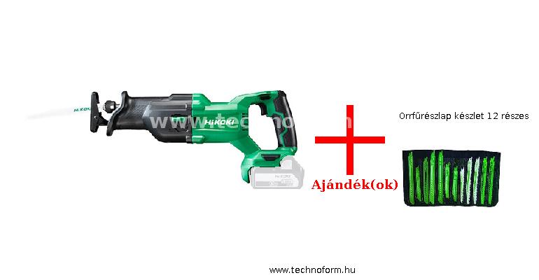 hikoki cr18dbw4z akkus orrfűrész 18v akku és töltő nélkül + orrfűrészlap készlet 12 részes