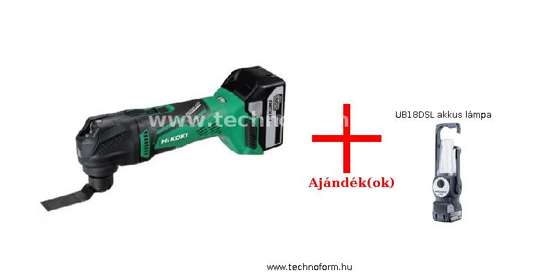 hikoki cv18dbl akkus multifunkciós gép 18v 5.0 ah-s li-ion akkumulátorral + ub18dsl akkus lámpa