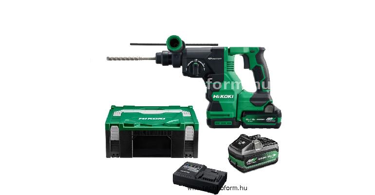 hikoki dh1826dawpz akkus fúró-vésőkalapács 2,6j 18v 2x5,0ah akkuval hitbox kofferben