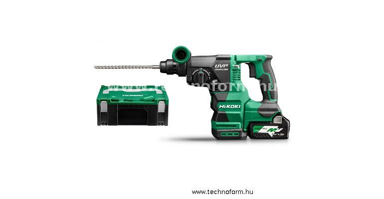 hikoki dh3628dawvz akkus fúró-vésőkalapács 3,2j 36v 2x4,0ah akkuval hitbox-ban