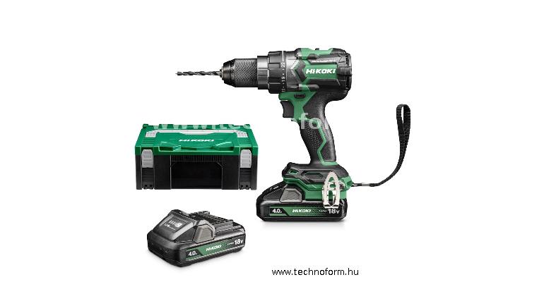 hikoki ds18dcwhz akkus fúró - csavarozó 18v 140nm 2x4,0ah akkumulátorral