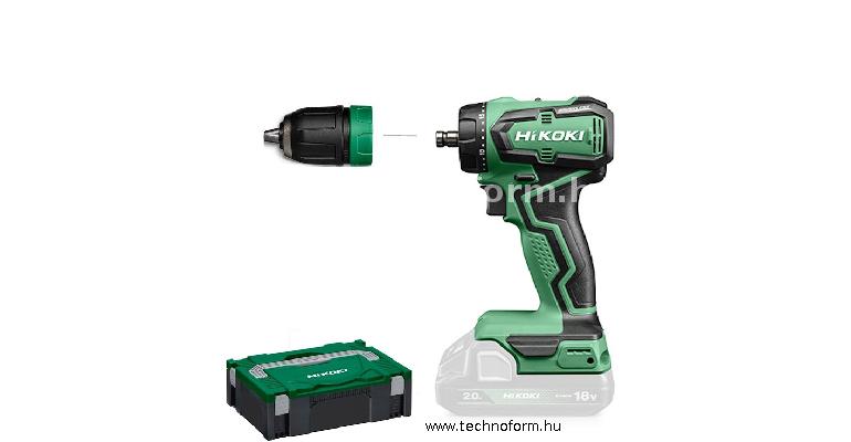 hikoki ds18ddqw2z akkus fúró csavarozó 18v 55nm cserélhető tokmánnyal akku és töltő nélkül