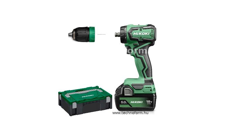 hikoki ds18ddqwpz akkus fúró csavarozó 18v 55nm 2x5ah akkuval fejek nélkül hitboxban