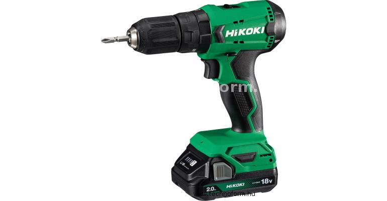 hikoki dv18dawcz akkus ütvefúró-csavarbehajtó 50nm 18v 2x2ah akku és töltővel kofferban