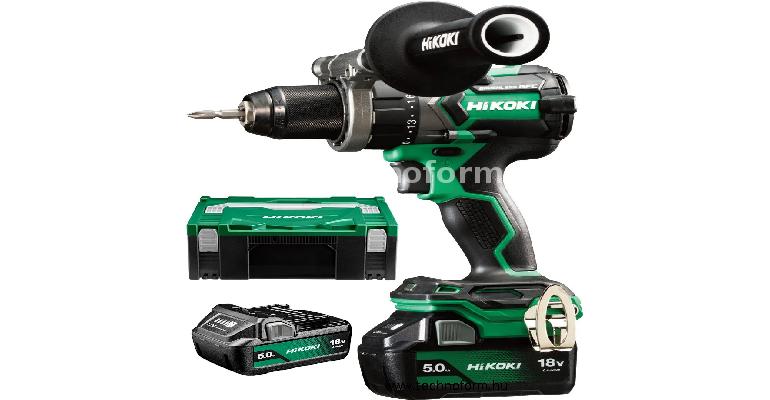 hikoki dv18dc-wpz akkus ütvefúró - csavarozó 140nm 18v 2x5ah akkuval