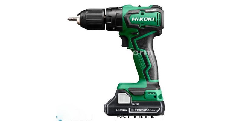 hikoki dv18dd-3ah akkus ütvefúró-csavarbehajtó 55nm 18v 2x3ah akku+töltő