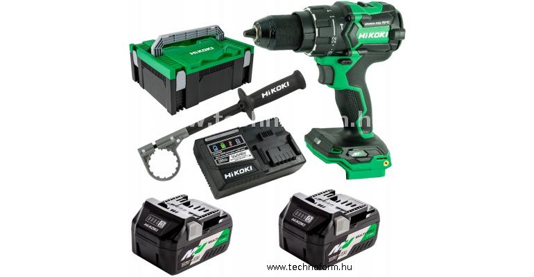 hikoki dv36dcwrz akkus ütvefúró-csavarozó 155nm 36v 2x2,5ah-s akksival hitbox-ban