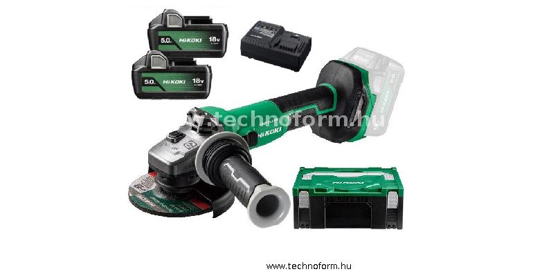 hikoki g1813de-wqz akkus sarokcsiszoló 125mm 18v 2x5ah akkuval