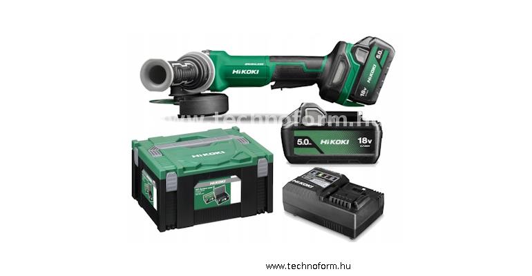hikoki g1813dfwqz akkus sarokcsiszoló 125mm 18v 2x18v 5,0ah akkuval hitbox-ban