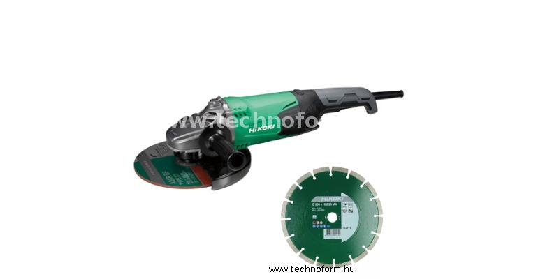 hikoki g23sw2w7z sarokcsiszoló 2200w / 230mm + gyémánttárcsa