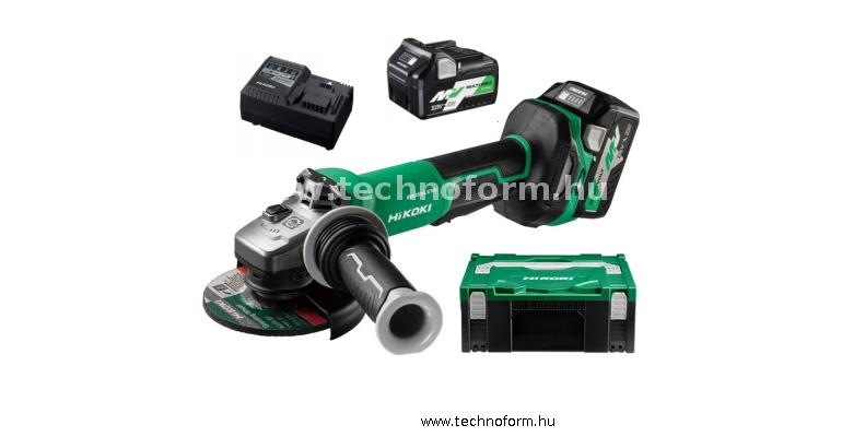 hikoki g3613df-wqz akkus sarokcsiszoló 125mm 36v 2x2,5ah multivolt akkuval hitboxban