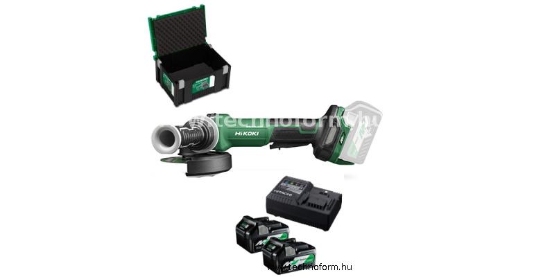 hikoki g3613df akkus sarokcsiszoló 125mm 36v 2x2.5ah li-ion akkuval hitbox kofferben