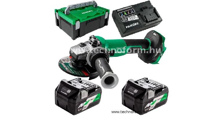 hikoki g3613dve-wqz akkus sarokcsiszoló 125mm 36v 2x2,5ah akkuval hitbox kofferben - g3613dvewqz