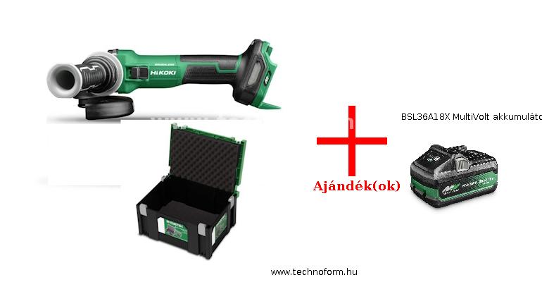 hikoki g3613dvew2z akkus sarokcsiszoló 125mm 36v akku és töltő nélkül hitbox-ban + multivolt akkumulátor(internetes regisztráció után)