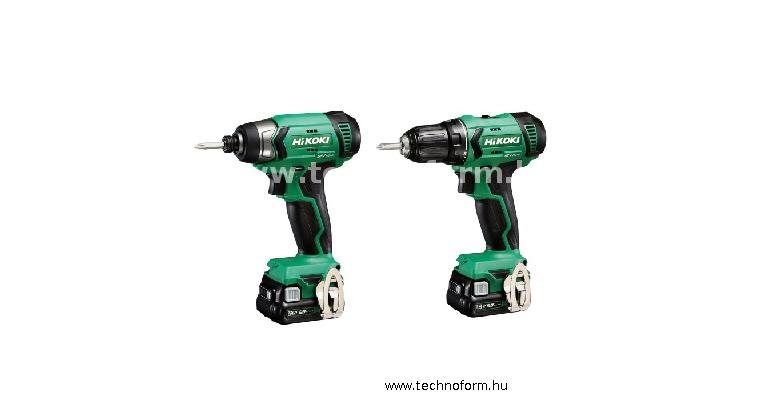 hikoki kc12dawa akkus csomag 12v fúró-csavarozó 38nm és ütvecsavarozó 110nm 2x12v 2,5ah
