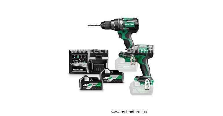 hikoki kc18dcwaz akkus gépcsomag ds18dc+wh18dc 18v li-ion 2x36v 2,5ah akkuval hitbox kofferben