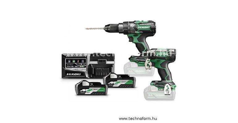 hikoki kc18dcwbz akkus gépcsomag dv18dc+wh18dc 18v li-ion 2x36v 2,5ah akkuval hitbox kofferben