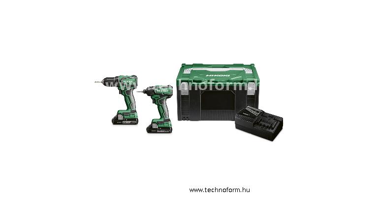 hikoki kc18ddwaz akkus gépcsomag ds18dd+wh18dd 18v li-ion 2x18v 5ah akkuval hitbox kofferben