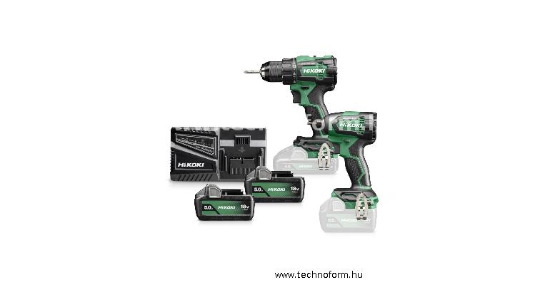 hikoki kc18dewbz akkus gépcsomag 18v li-ion 2x18v 5ah akkuval hibox kofferben