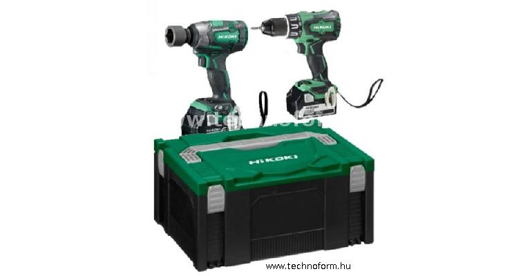 hikoki kc18dpl-dv akkus csomag dv18dbsl+wr18dbdl2 18v 2x5ah li-ion akkuval