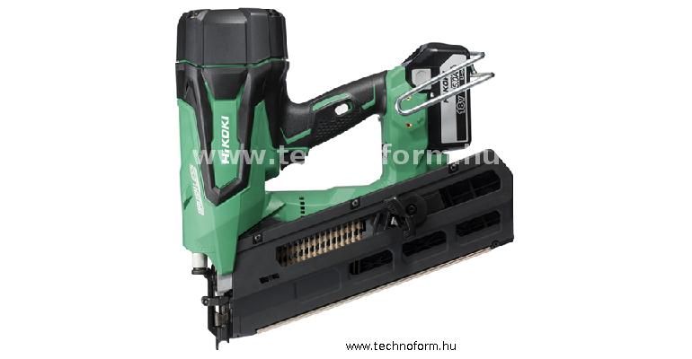 hikoki nr1890dbrl-5ah akkus szegbelövő légrugós 18v 2x5,0ah akkuval és töltővel hitboxban