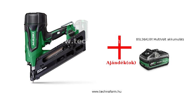 hikoki nr3665daw6z akkus szegbelövő légrugós 36v akku és töltő nélkül hitbox kofferben + bsl36a18x multivolt akkumulátor