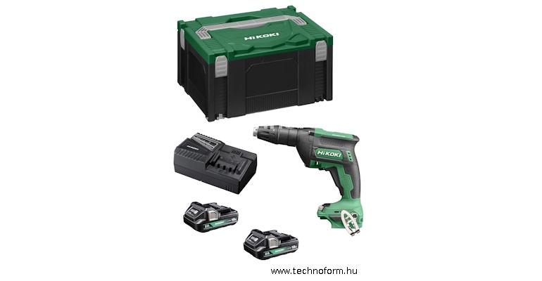 hikoki w18dawaz akkus gipszkarton csavarbehajtó 18v 2 x 2ah akku  hitbox kofferben