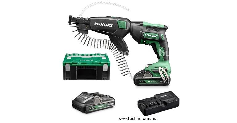 hikoki w18dbwcz akkus gipszkarton csavarbehajtó+adaper 18v 2 x 4ah akku  hitbox kofferben