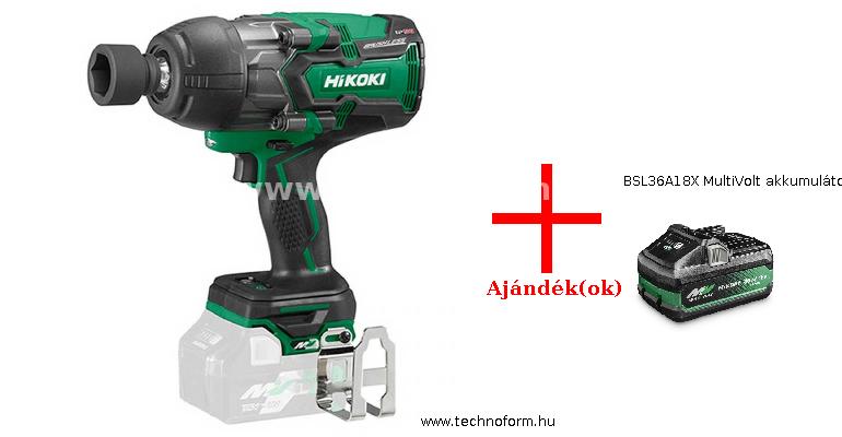 hikoki wr36dfw2z akkus ütvecsavarozó 3/4" 2400nm 36v akku és töltő nélkül hitboxban + bsl36a18x multivolt akkumulátor