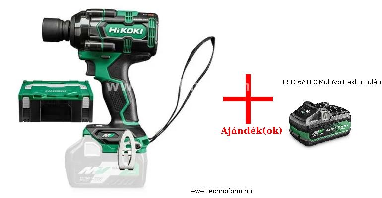 hikoki wr36dhw2z akkus ütvecsavarozó 1/2" 700nm 36v akku és töltő nélkül hitboxban + bsl36a18x multivolt akkumulátor