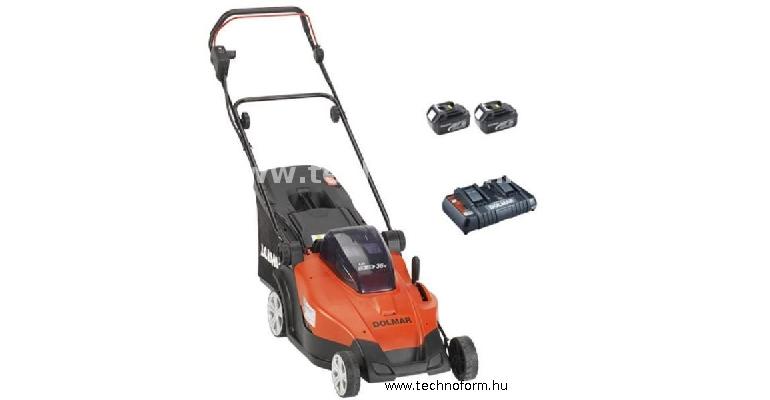 makita am-3743xe5 dolmar akkus fűnyíró 2x18v 5,0ah li-ion akkuval (dlm431pt2)