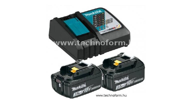 makita bl1830szett akku-csomag 2x18v 3ah akku+ töltő