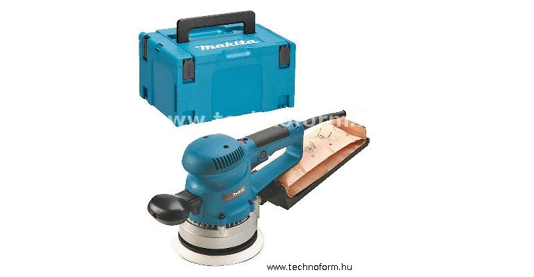 makita bo6030j excentercsiszoló 310w 150mm fordulatszám szabályozás makpack kofferben