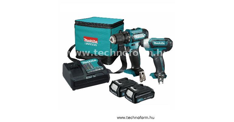 makita clx228sa akkus gépcsomag 10,8v hp333d+td110d 2x2ah akkuval