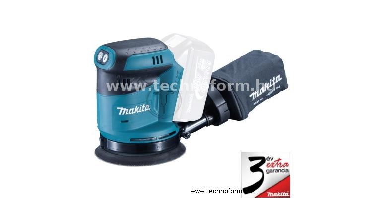 makita dbo180z akkus excentercsiszoló 125mm 18v akku és töltő nélkül papírdobozban