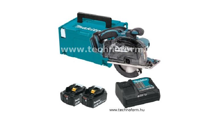makita dcs552rtj akkus fémvágó körfűrész 18v 2x5.0ah li-ion akkuval makpac kofferben