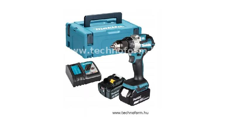 makita ddf489rtj akkus fúró-csavarbehajtó 18v 73nm 2x5,0ah akkuval makpack kofferben