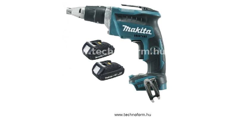 makita dfs452raj akkus csavarbehajtó 18v 2x2.0ah li-ion akkuval makpac kofferben