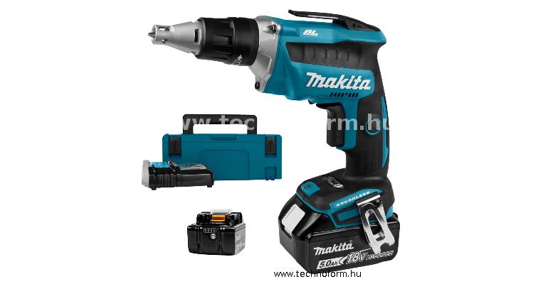 makita dfs452rtj akkus csavarbehajtó 18v 2x5.0ah li-ion akkuval makpac kofferben