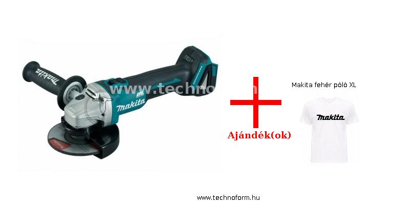makita dga506z akkus sarokcsiszoló 125mm 18v akku és töltő nélkül + makita fehér póló xl