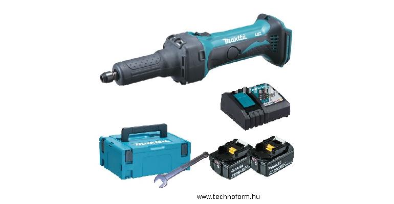 makita dgd800rtj akkus egyenescsiszoló 18v 2x5.0ah li-ion akkuval makpac kofferben