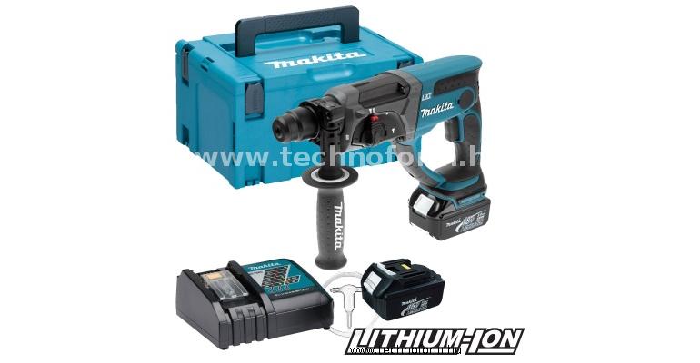 makita dhr202rtj akkus sds+ fúró-vésőkalapács 2x5.0ah li-ion akkuval