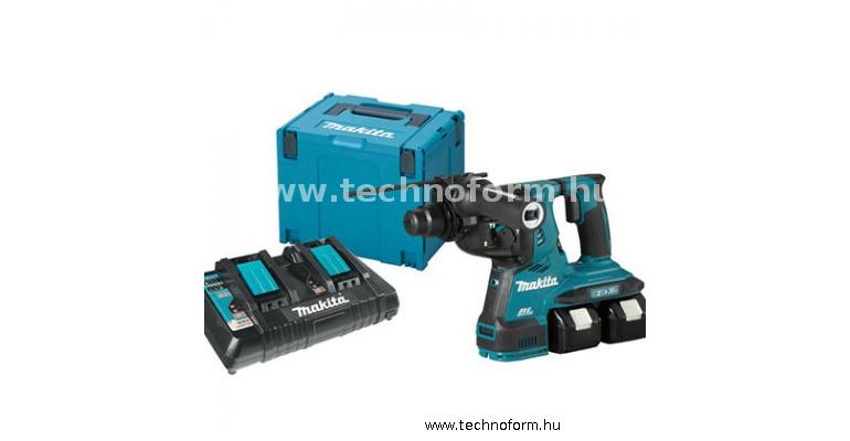 makita dhr283t2ju akkus fúró-vésőkalapács aws 2,8j 18v 2x5.0ah akkuval és töltövel
