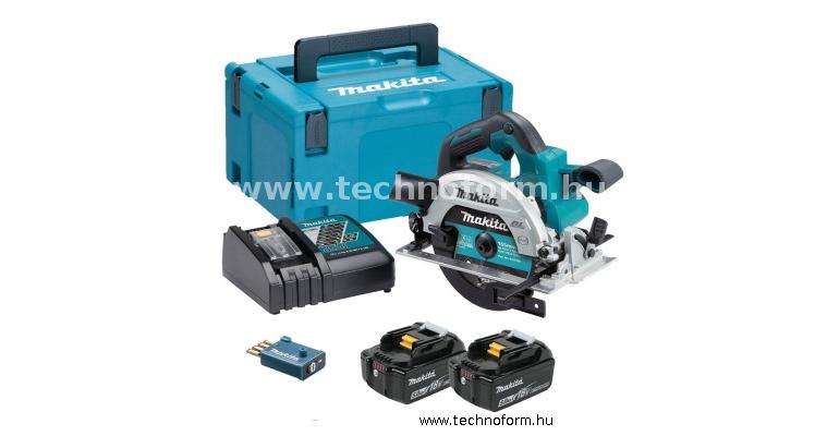 makita dhs661rtju akkus körfűrész 165mm lappal 18v 5.0ah li-ion akkuval (aws) makpac kofferben