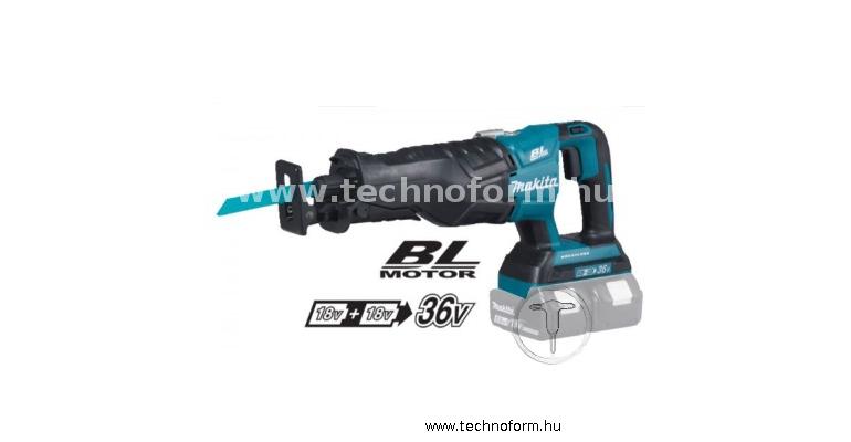 makita djr360z akkus orrfűrész 2x18v akku és töltő nélkül papírdobozban