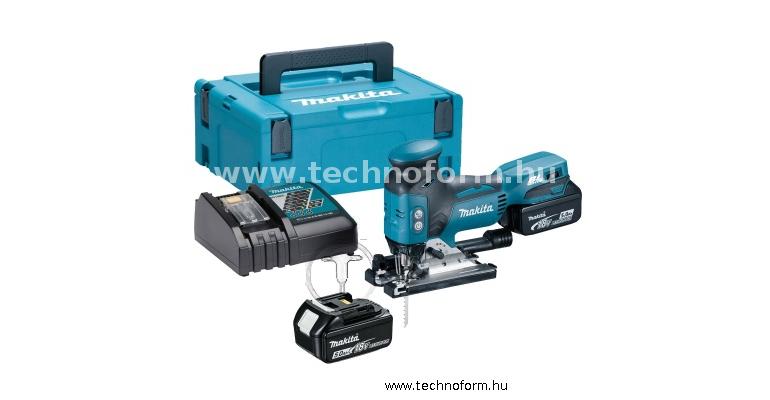 makita djv181rtj akkus szúrófűrész 18v 2x5.0ah li-ion akkuval makpac kofferben