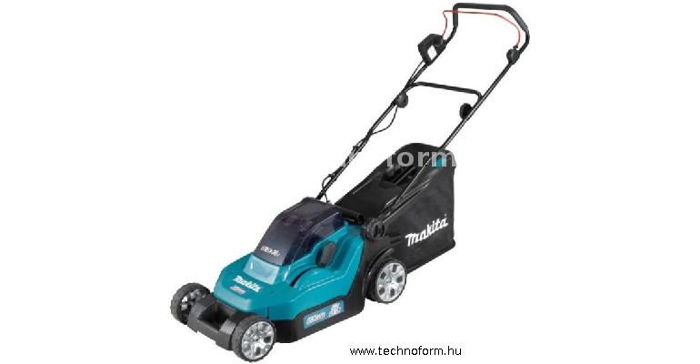 makita dlm382pt2 akkus fűnyíró 38cm 2x18v 5.0ah akkuval dupla töltővel